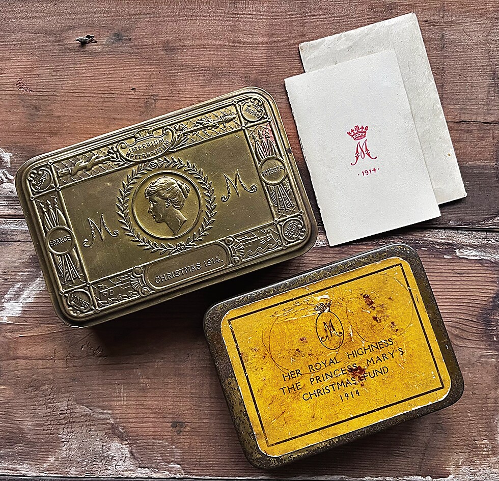 The boxes gifted to Indian troops held candy, cigarettes (except for the Sikh troops), a signed card, and spices. (Peter Doyle) The boxes gifted to Indian troops held candy, cigarettes (except for the Sikh troops), a signed card, and spices. (Peter Doyle)