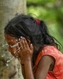 A child splashes herself with water on a hot Saturday in the city. (RAJ K RAJ /HT PHOTO) A child splashes herself with water on a hot Saturday in the city. (RAJ K RAJ /HT PHOTO)