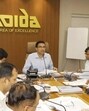 Noida authority CEO Lokesh M holds the board meeting on Saturday. (HT Photo) Noida authority CEO Lokesh M holds the board meeting on Saturday. (HT Photo)