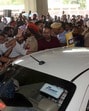 Protesters from the various organisations blocking the traffic on Ferozepur Road in Ludhiana on Sunday. (Manish/HT)