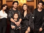Shah Rukh Khan and Gauri Khan with their kids Suhana, AbRam and Aryan. Shah Rukh Khan and Gauri Khan with their kids Suhana, AbRam and Aryan.