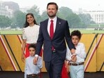 The Vance family stood with Donald and Melania Trump along the National Mall, where over 7,000 soldiers, tanks, military vehicles, bands, and fireworks were part of the celebration. The Vance family stood with Donald and Melania Trump along the National Mall, where over 7,000 soldiers, tanks, military vehicles, bands, and fireworks were part of the celebration.