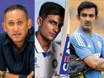 Ajit Agarkar, left and Gautam Gambhir, right, are not going to burden Shubman Gill with expectations Ajit Agarkar, left and Gautam Gambhir, right, are not going to burden Shubman Gill with expectations