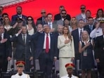 Trump military parade, which reportedly cost an estimated $45 million, featured dozens of troops, tanks, and historical reenactors. Trump military parade, which reportedly cost an estimated $45 million, featured dozens of troops, tanks, and historical reenactors.