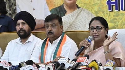 Delhi chief minister Rekha Gupta, (left) BJP candidate Jiwan Gupta along with other BJP leaders addressing the media persons in Ludhiana on Sunday. (Gurpreet Singh/HT Pgoto) Delhi chief minister Rekha Gupta, (left) BJP candidate Jiwan Gupta along with other BJP leaders addressing the media persons in Ludhiana on Sunday. (Gurpreet Singh/HT Pgoto)