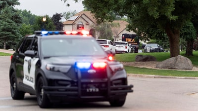Law enforcement establish a security perimeter near the residence of senior Democratic state assemblywoman Melissa Hortman after Hortman and her husband, Mark, were shot and killed earlier in the day, in Brooklyn Park, Minnesota, U.S., June 14, 2025. (REUTERS)