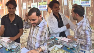 Physics Wallah Alakh Pandey congratulated Rohit Kumar, a mobile phone cover vendor, who ranked 12,484 in NEET UG (Instagram/physicswallah) Physics Wallah Alakh Pandey congratulated Rohit Kumar, a mobile phone cover vendor, who ranked 12,484 in NEET UG (Instagram/physicswallah)