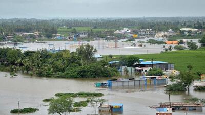 Sangli, India - August 5, 2019: Various part of Sangli submerged in water due flooding of Krishna river and water discharge from Koyan and Chondali dam in Sangli, India, on Monday, August 5, 2019. (Photo by Uday Deolekar/ Hindustan Times) (REPRESENTATIVE PHOTO) Sangli, India - August 5, 2019: Various part of Sangli submerged in water due flooding of Krishna river and water discharge from Koyan and Chondali dam in Sangli, India, on Monday, August 5, 2019. (Photo by Uday Deolekar/ Hindustan Times) (REPRESENTATIVE PHOTO)