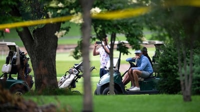 Golfers look on outside the home of DFL State Rep. Melissa Hortman on June 15, 2025 in Brooklyn Park, Minnesota. (Getty Images via AFP) Golfers look on outside the home of DFL State Rep. Melissa Hortman on June 15, 2025 in Brooklyn Park, Minnesota. (Getty Images via AFP)