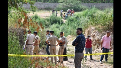 While there were no visible external injury marks on the body, police sources said blood was oozing from her mouth, prompting suspicion of foul play. (HT) While there were no visible external injury marks on the body, police sources said blood was oozing from her mouth, prompting suspicion of foul play. (HT)