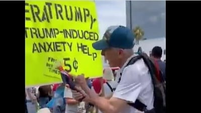No Kings Protests included slogans against Trump's policies and featured puppets and balloons, highlighting discontent with democracy and immigration issues. (X) No Kings Protests included slogans against Trump's policies and featured puppets and balloons, highlighting discontent with democracy and immigration issues. (X)