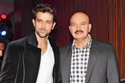 Rakesh Roshan with his son and actor Hrithik Roshan. Rakesh Roshan with his son and actor Hrithik Roshan.