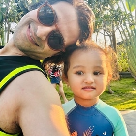 Apoorva Agnihotri and his daughter Ishaani Apoorva Agnihotri and his daughter Ishaani