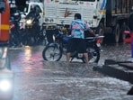 Parts of Mumbai witnessed heavy showers overnight, along with thunder and lightning.
