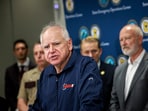 Minnesota Gov. Tim Walz speaks during a press conference at the State Emergency Operations Center