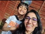 Abdhiben Patel with her son, Meer. Abdhiben Patel with her son, Meer.