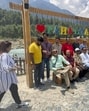 Tourists enjoying in Pahalgam, Anantnag, on Sunday. (PTI)