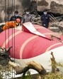 Wreckage of the crashed Air India plane being lifted through a crane, in Ahmedabad. (PTI photo) Wreckage of the crashed Air India plane being lifted through a crane, in Ahmedabad. (PTI photo)