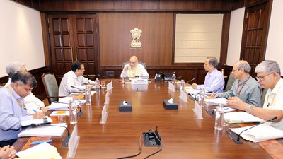 Union home minister Amit Shah chairs a review meeting for the preparations of the upcoming census, on Sunday. (ANI) Union home minister Amit Shah chairs a review meeting for the preparations of the upcoming census, on Sunday. (ANI)