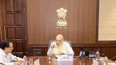 Amit Shah was addressing officials and personnel from the NDRF, SDRF and NDMA. (Amit Shah | Official X account) Amit Shah was addressing officials and personnel from the NDRF, SDRF and NDMA. (Amit Shah | Official X account)