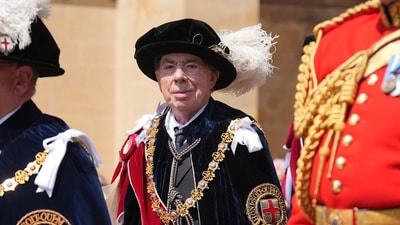 Sir Andrew Lloyd Webber attends the annual Order of the Garter Service at St George's Chapel, at Windsor Castle, Britain, June 16, 2025.  Yui Mok/Pool via REUTERS (via REUTERS)