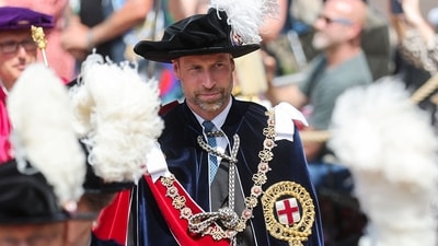 Britain's Prince William, Prince of Wales arrives for the Order of the Garter service at St George's Chapel in Windsor Castle, west of London, on June 16, 2025. The Order of the Garter is the oldest and most senior Order of Chivalry in Britain, established by King Edward III nearly 700 years ago (Photo by Chris Jackson / POOL / AFP) (AFP) Britain's Prince William, Prince of Wales arrives for the Order of the Garter service at St George's Chapel in Windsor Castle, west of London, on June 16, 2025. The Order of the Garter is the oldest and most senior Order of Chivalry in Britain, established by King Edward III nearly 700 years ago (Photo by Chris Jackson / POOL / AFP) (AFP)