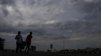 Clouds gather in the sky bringing respite from the summer heat in Gurugram on Monday. (PTI PHOTO) Clouds gather in the sky bringing respite from the summer heat in Gurugram on Monday. (PTI PHOTO)