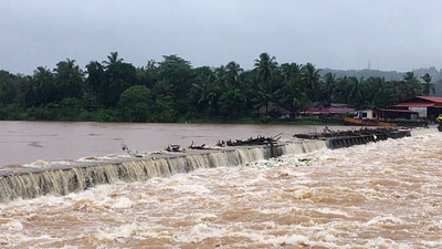 Following heavy rain, water levels rose in Mangaluru in Dakshina Kannada on Monday. (ANi) Following heavy rain, water levels rose in Mangaluru in Dakshina Kannada on Monday. (ANi)