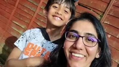 Abdhiben Patel with her son, Meer. Abdhiben Patel with her son, Meer.