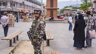 Security amid high alert in the aftermath of the Pahalgam terror attack in Srinagar, in May. (PTI) Security amid high alert in the aftermath of the Pahalgam terror attack in Srinagar, in May. (PTI)