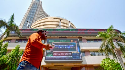 Benchmark stock indices Sensex and Nifty rebounded by nearly 1 per cent on Monday. (PTI) Benchmark stock indices Sensex and Nifty rebounded by nearly 1 per cent on Monday. (PTI)