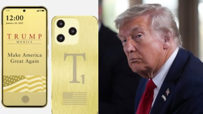Trump Mobile is introducing a new gold phone (X and AP) Trump Mobile is introducing a new gold phone (X and AP)