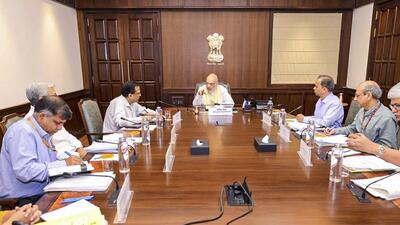 Union home minister Amit Shah reviewed the preparations for the Census on Sunday. (MHA) Union home minister Amit Shah reviewed the preparations for the Census on Sunday. (MHA)