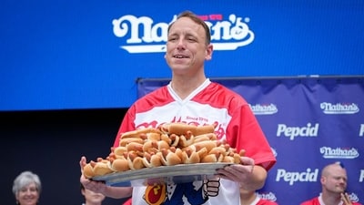 Joey Chestnut is returning to Nathan’s Hot Dog Eating Contest this year (X) Joey Chestnut is returning to Nathan’s Hot Dog Eating Contest this year (X)