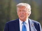 US President Donald Trump participates in a family photo during the Group of Seven (G7) Summit at the Kananaskis Country Golf Course in Kananaskis, Alberta. US President Donald Trump participates in a family photo during the Group of Seven (G7) Summit at the Kananaskis Country Golf Course in Kananaskis, Alberta.