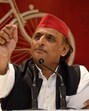 National President Akhilesh Yadav addressing a press conference at the Samajwadi Party office in Lucknow on Monday (Mushtaq Ali/HT)