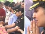 Deepika Chauhan attending the funeral of her husband pilot Rajveer Singh Chauhan who was killed in Uttarakhand helicopter crash. Deepika Chauhan attending the funeral of her husband pilot Rajveer Singh Chauhan who was killed in Uttarakhand helicopter crash.