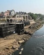The 51-kilometre-long Najafgarh drain starts at Dhansa and joins the Yamuna near Wazirabad. (Sanchit Khanna/HT Photo)