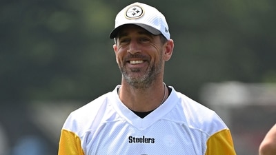 Aaron Rodgers' marriage has left his family unconvinced. (Getty Images via AFP) Aaron Rodgers' marriage has left his family unconvinced. (Getty Images via AFP)