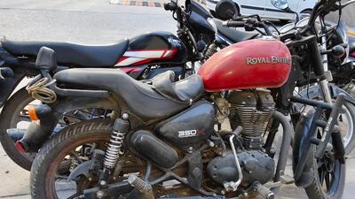 According to investigators, a Mahindra XUV 3XO bearing a Delhi registration number hit their Royal Enfield motorcycle (HT Photo) According to investigators, a Mahindra XUV 3XO bearing a Delhi registration number hit their Royal Enfield motorcycle (HT Photo)