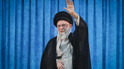 Iranian supreme leader Ayatollah Ali Khamenei waving during a ceremony on the occasion of the 36th death anniversary of Ayatollah Ruhollah Khomeini (AFP) Iranian supreme leader Ayatollah Ali Khamenei waving during a ceremony on the occasion of the 36th death anniversary of Ayatollah Ruhollah Khomeini (AFP)