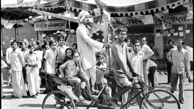 Election campaign in east Delhi in March 1977. (HT Archives) Election campaign in east Delhi in March 1977. (HT Archives)