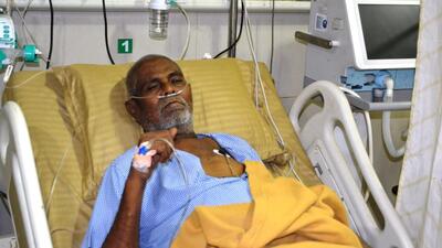 Kalyan, India - June 14 2025: Abhimanyu tayde,64, recovering in the ICU at Criticare Hospital in ulhasnagar after being mistakenly declared dead by a private doctor. Pic on Saturday in India on 14 2025 - Story By Anamika Gharat ( Photo By Pramod Tambe). Kalyan, India - June 14 2025: Abhimanyu tayde,64, recovering in the ICU at Criticare Hospital in ulhasnagar after being mistakenly declared dead by a private doctor. Pic on Saturday in India on 14 2025 - Story By Anamika Gharat ( Photo By Pramod Tambe).