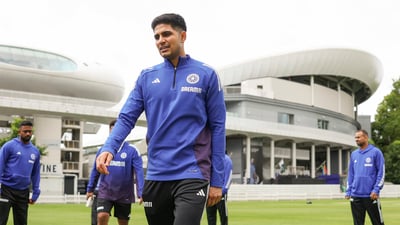 Indian Test captain Shubman Gill during a practice session ahead of the Test cricket match series against England (@BCCI) Indian Test captain Shubman Gill during a practice session ahead of the Test cricket match series against England (@BCCI)