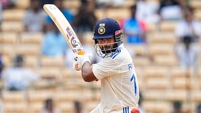 Rishabh Pant plays a shot (PTI) Rishabh Pant plays a shot (PTI)