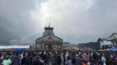 Rudraprayag: People arrive to offer prayers at the Kedarnath temple in Rudraprayag district, Uttarakhand on June 15 (PTI) Rudraprayag: People arrive to offer prayers at the Kedarnath temple in Rudraprayag district, Uttarakhand on June 15 (PTI)