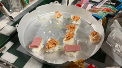 Using spam, fish, rice, gochujang, and wasabi, a NASA astronaut made sushi on the ISS. (Screengrab X/@JonnyKimUSA) Using spam, fish, rice, gochujang, and wasabi, a NASA astronaut made sushi on the ISS. (Screengrab X/@JonnyKimUSA)