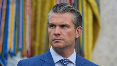 Defense Secretary Pete Hegseth said that the US is postured defensively in the conflict zone in pursuit of a peace deal. (File/AP)