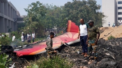 Aircraft debris at the crash site of Air India Ltd. flight AI171 in Ahmedabad, Gujarat on Thursday, June 12, 2025. (Bloomberg) Aircraft debris at the crash site of Air India Ltd. flight AI171 in Ahmedabad, Gujarat on Thursday, June 12, 2025. (Bloomberg)
