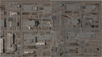 Satellite image shows buildings at Isfahan Nuclear Technology Center, before (L) and after (R) Israeli strikes on Iran. (Maxar Technologies ) Satellite image shows buildings at Isfahan Nuclear Technology Center, before (L) and after (R) Israeli strikes on Iran. (Maxar Technologies )